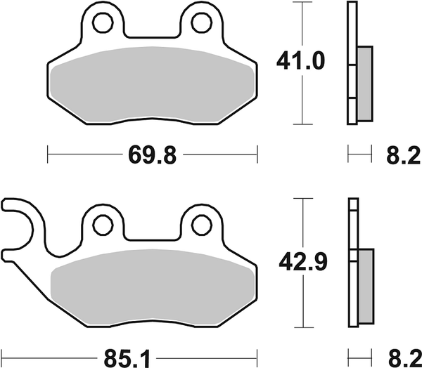 Hf Street Ceramic Organic Brake Pads, 2, nordicamoto.ro