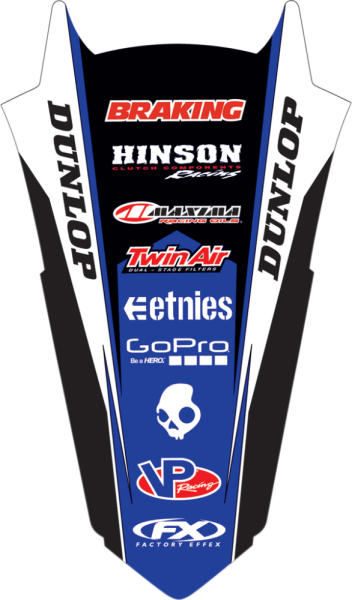 Rear Fender Kit Black, Blue, 1, nordicamoto.ro