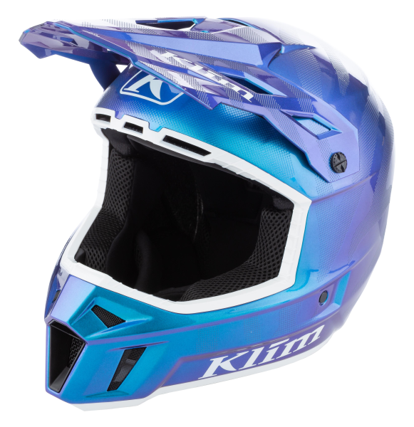 Klim F3 Carbon ECE Unruly fekete–fehér motoros sisak, 15, nordicamoto.ro