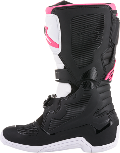 Alpinestar Stella Tech 3 női csizma, fekete-fehér-rózsaszín, 38,5-es méret, 9, nordicamoto.ro