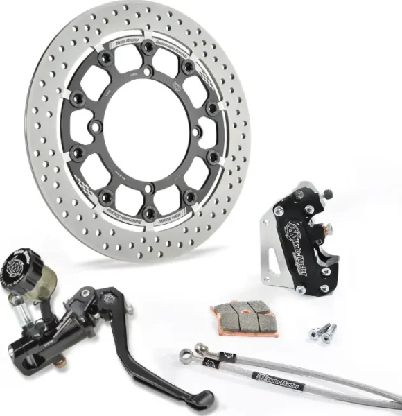 Supermoto versenykészlet: fekete–ezüst–rozsdamentes acél, 1, nordicamoto.ro