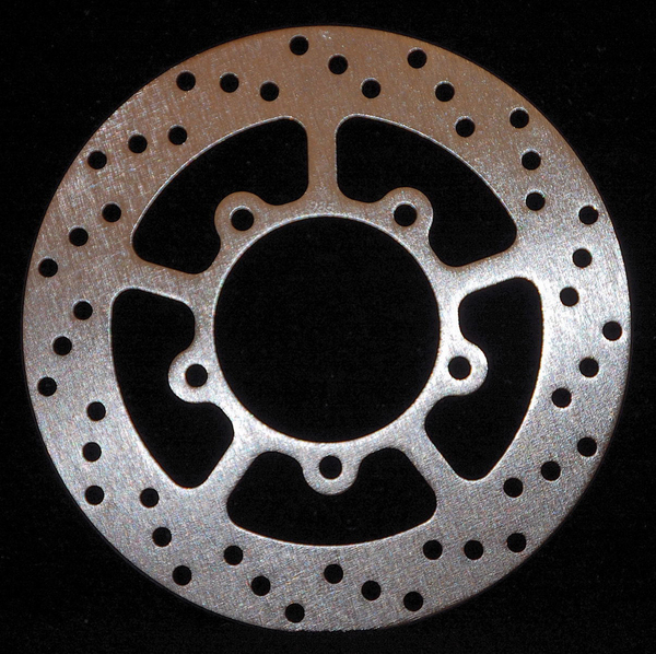 Round D-series Scooter Brake Rotor Silver, Stainless Steel, Zinc, 1, nordicamoto.ro