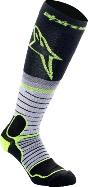 Sosete Alpinestars MX Pro fekete/szürke/sárga, L-es méret, 1, nordicamoto.ro