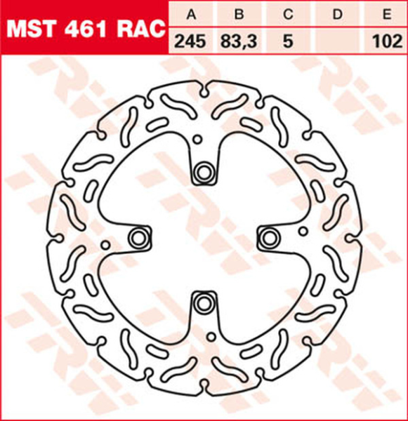 Contoured Fixed Brake Rotor, 1, nordicamoto.ro