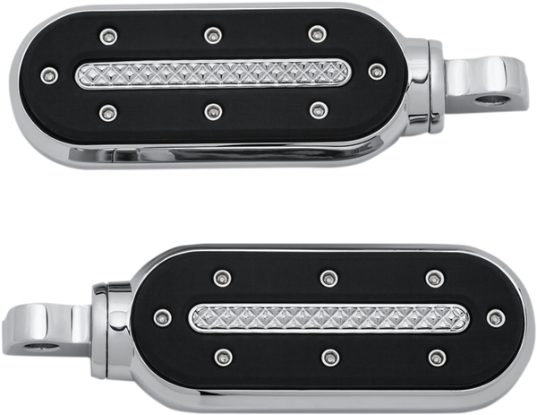 Heavy Industry Footpegs Silver, Black, 1, nordicamoto.ro