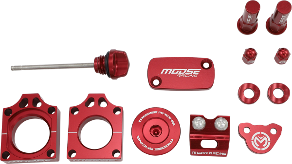 MOOSE RACING Bling Pack Kit Red, Anodized, 1, nordicamoto.ro