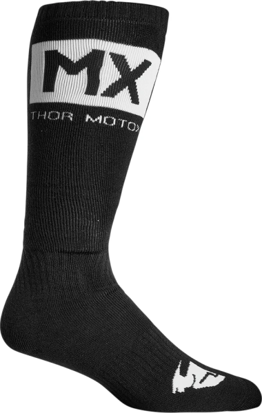 Sosete Thor MX egyszínű fekete/fehér 6–9, 1, nordicamoto.ro