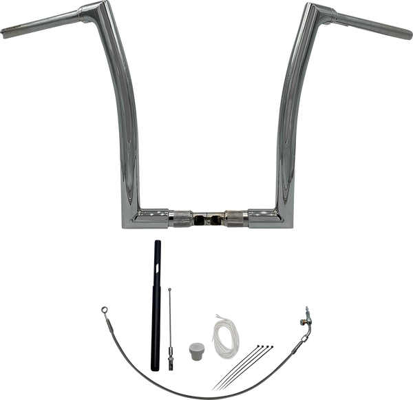 1-1/2(r) Ez Install Flat Top Handlebar Kit Silver, 1, nordicamoto.ro