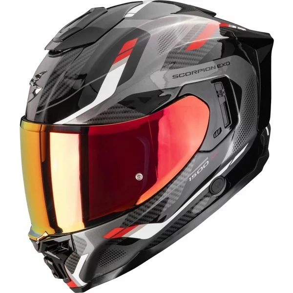 SCORPION EXO-1500 AIR SLEEK M teljes arcú sisak, fekete/piros, 2, nordicamoto.ro