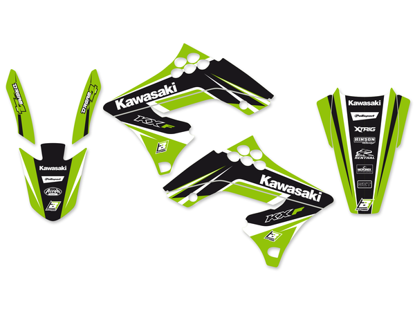 Graphics Kit With Seat Cover Black, Green, 2, nordicamoto.ro