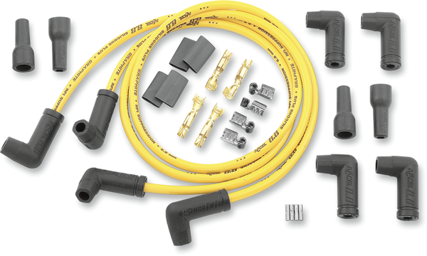 Universal 8.8 Mm Plug Wire Kit Black, Yellow, 1, nordicamoto.ro