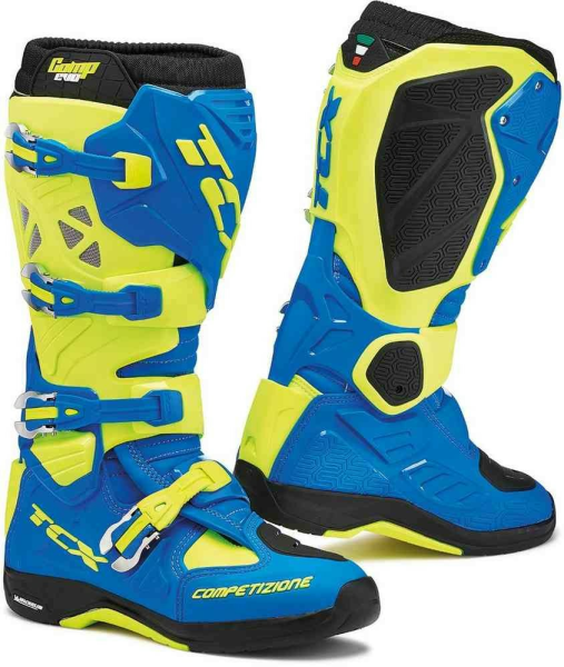 TCX Comp Evo2 Michelin csizma, kék és neon sárga, 41-es méret, 1, nordicamoto.ro