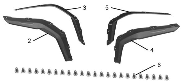 CFMOTO CFORCE 400 / 450 S / 450 L / 500 / 520 S / 520 L ATV szárnyhosszabbító készlet – FEKETE, 3, nordicamoto.ro