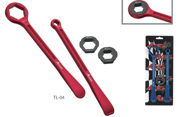 Set leviere roti cu cheie Accel Portocaliu, 1, nordicamoto.ro