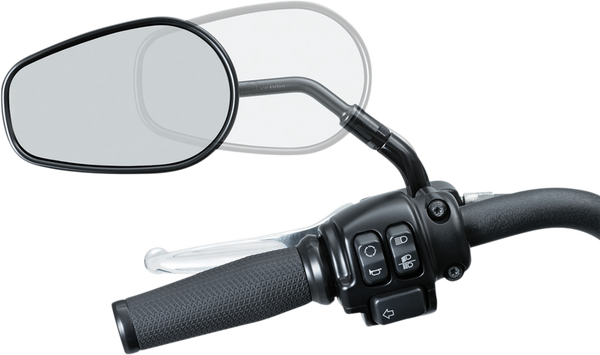 Mirror Stem Extenders Black, Gloss, 2, nordicamoto.ro