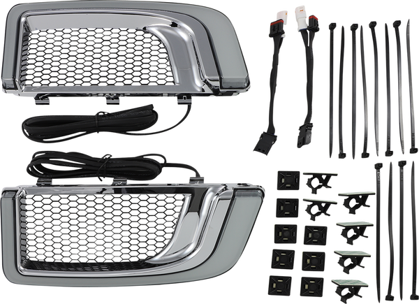 Tracer Led Fairing Lower Grill Inserts Multi, 4, nordicamoto.ro