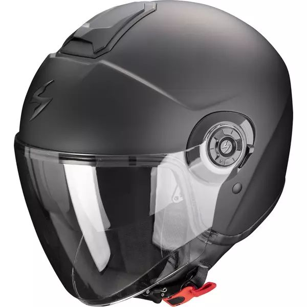 SCORPION EXO CITY II SOLID nyitott arcú/fúvóka sisak – fekete – XS, 7, nordicamoto.ro