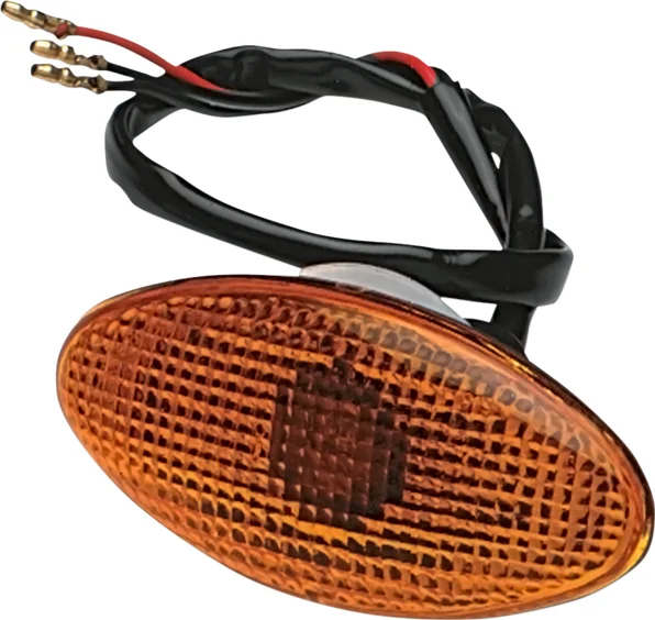 Flat Oval Marker Lights Amber, 1, nordicamoto.ro