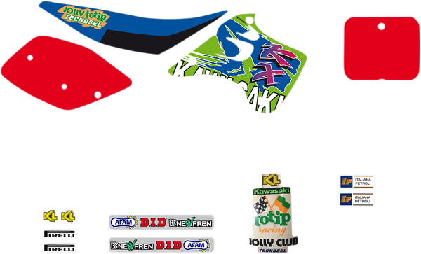 Graphics Kit Green, Red, 1, nordicamoto.ro