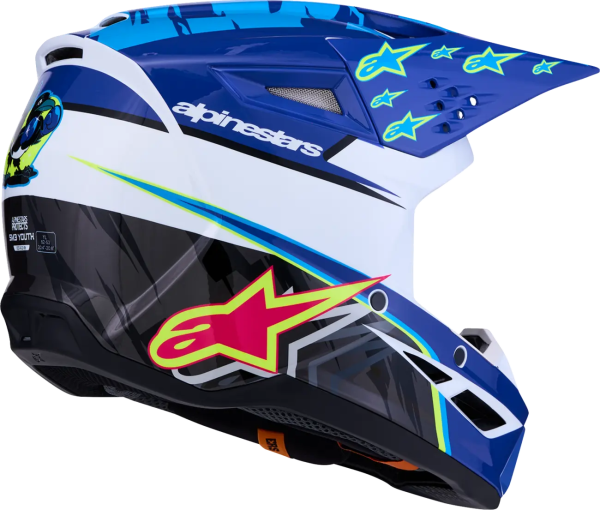 Alpinestars SM3 Falcon gyermek sisak, kék/fekete/rózsaszín, L-es méret, 3, nordicamoto.ro