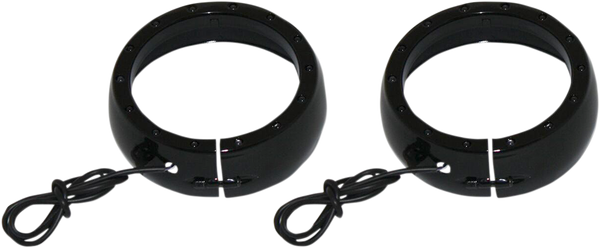 Passing Lamp Lighted Trim Rings Black, 1, nordicamoto.ro