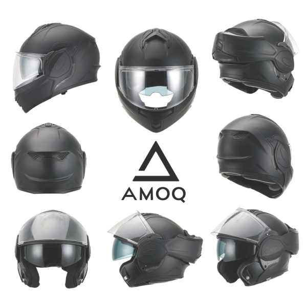 AMOQ MI200 sisak, matt fekete, M, 3, nordicamoto.ro