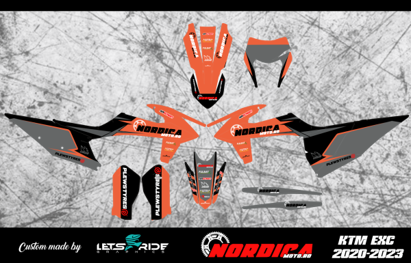 Kit stickere KTM EXC 2020-2023 Nordicamoto, 1, nordicamoto.ro
