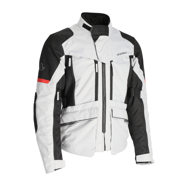 Acerbis CE X-Rover motorkerékpáros dzseki, szürke/piros, XS, 1, nordicamoto.ro
