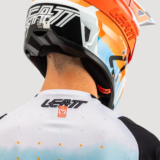 Leatt 4.5 Lite Glamis póló, fekete/narancssárga/kék, XL, 3, nordicamoto.ro