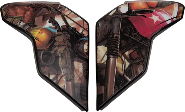 Placi laterale casca Icon Airflite™ Black/Brown/Red ONE SIZE, 1, nordicamoto.ro