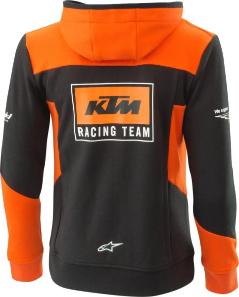 KTM Team gyerek kapucnis pulóver, fekete/narancssárga, 116-os méret (5–6 éves), 2, nordicamoto.ro