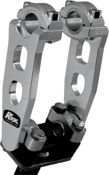 Elite Pivoting Handlebar Risers For 7/8(r) And 1-1/8(r) Handlebars Silver, 2, nordicamoto.ro
