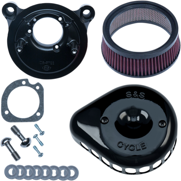 Mini Teardrop Stealth Air Cleaner Kit Black, 1, nordicamoto.ro