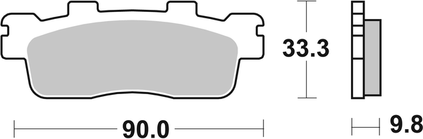 Hf Street Ceramic Organic Brake Pads, 1, nordicamoto.ro