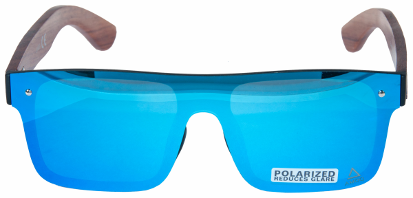 AMOQ Burst Sunglasses PLRZD Wood-Ice Blue Mirror, 1, nordicamoto.ro