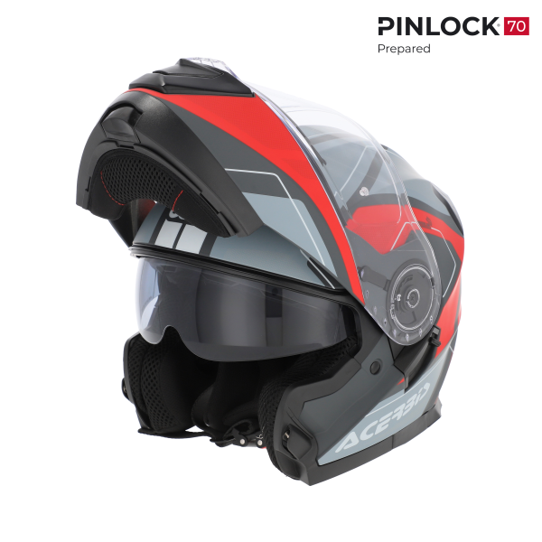 Acerbis Serel 22.06 sisak, szürke/piros, 1, nordicamoto.ro