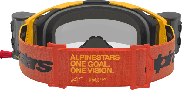 Alpinestars Vision 8 Amber Roll-Off védőszemüveg – Sárga/Piros/Fekete/Átlátszó lencse, 2, nordicamoto.ro