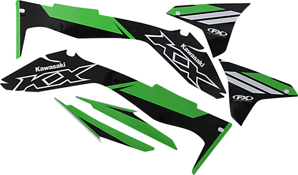Evo Graphics Kit Black, Green, 2, nordicamoto.ro