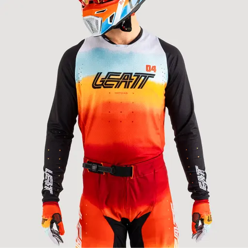 Leatt 4.5 Lite Glamis póló, fekete/narancssárga/kék, XL, 6, nordicamoto.ro