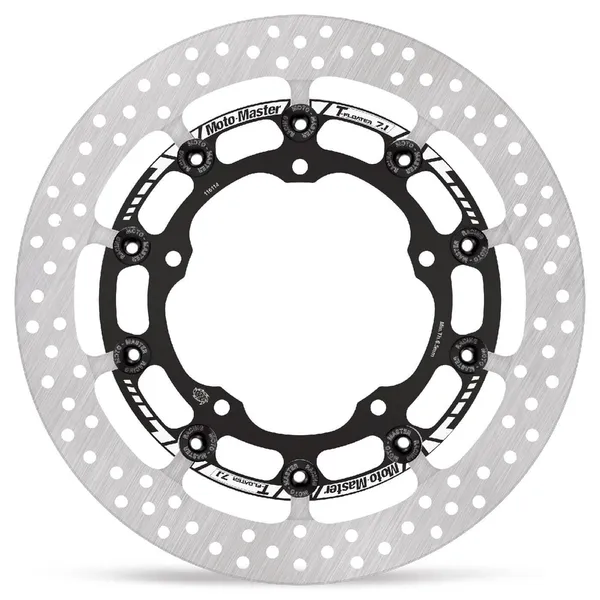 Halo sorozatú úszó rotor – fekete, ezüst, rozsdamentes acél, 1, nordicamoto.ro