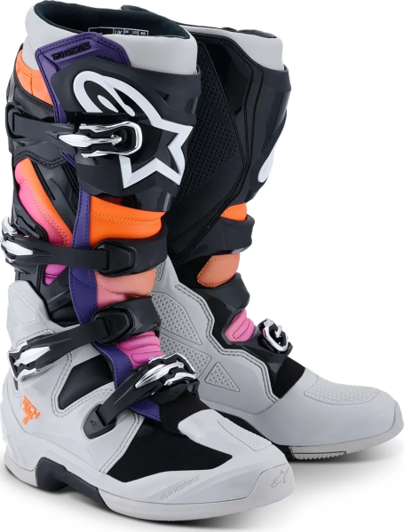 Alpinestars Tech 7 motorkerékpáros csizma – fekete/világosszürke/magenta, 1, nordicamoto.ro