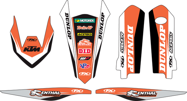 Trim Kit Graphics Black, Orange, White, 1, nordicamoto.ro