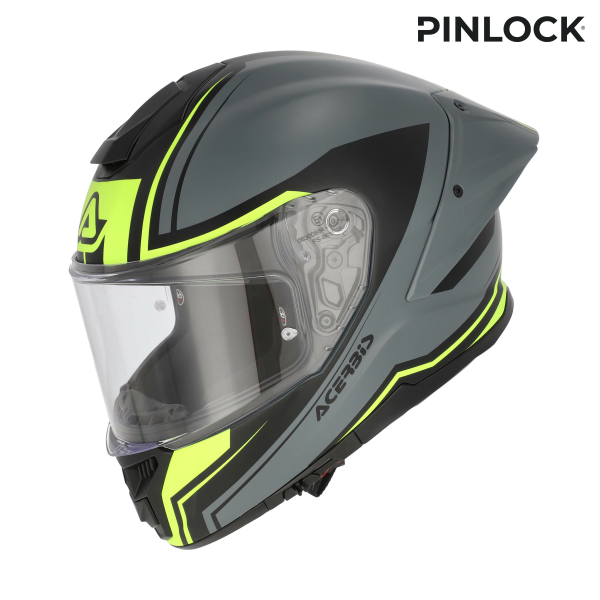 Acerbis Tarmak-X teljes arcú bukósisak, szürke/sárga, XXXL, 13, nordicamoto.ro
