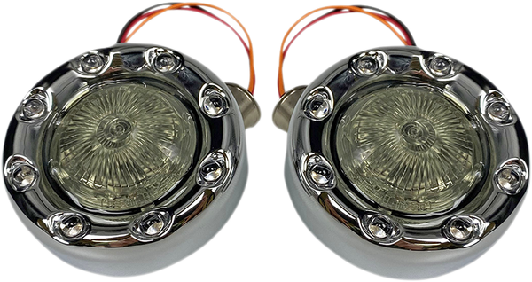 Probeam® Bullet Ringz 1157 Front Turn Signals Chrome, 1, nordicamoto.ro