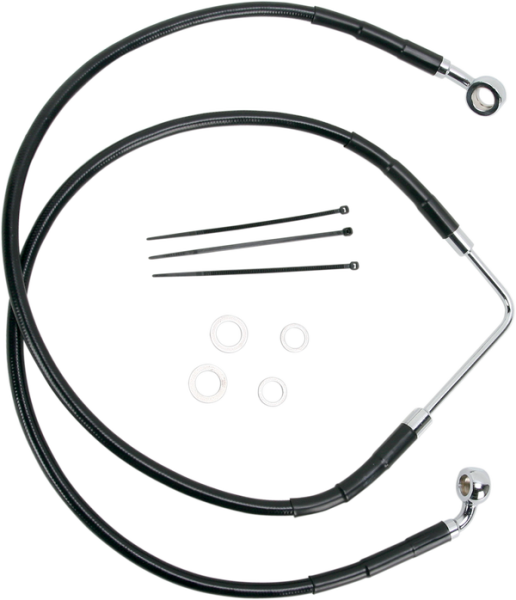 Stainless Steel Brake Line Kit Black, 1, nordicamoto.ro