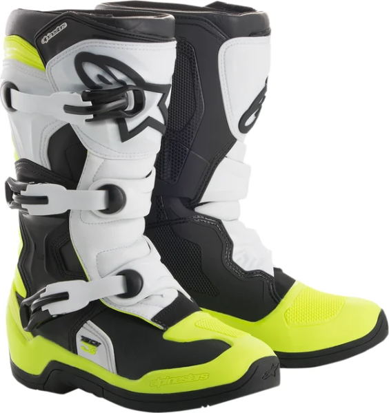 Cizme copii Alpinestars Tech 3S Black/Dark Blue/Pink Fluorescent 39,5, 13, nordicamoto.ro