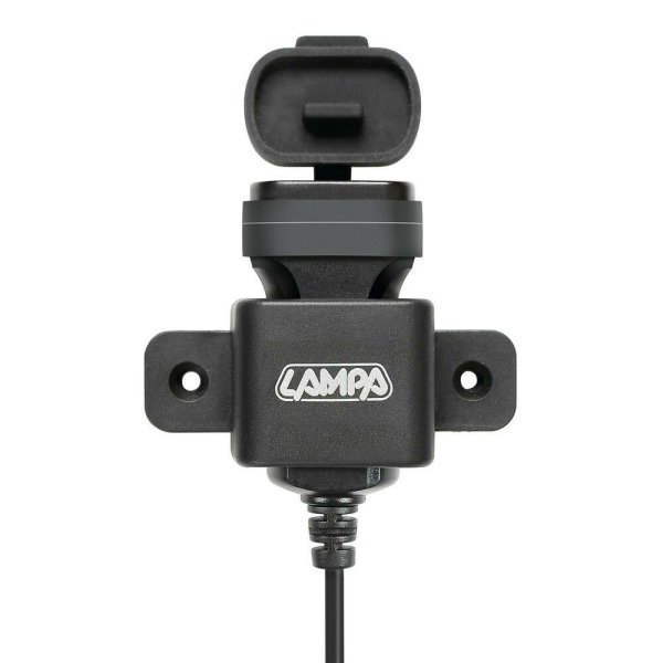 Omega rögzített, csavaros rögzítésű USB-s lámpa-töltő, 2, nordicamoto.ro