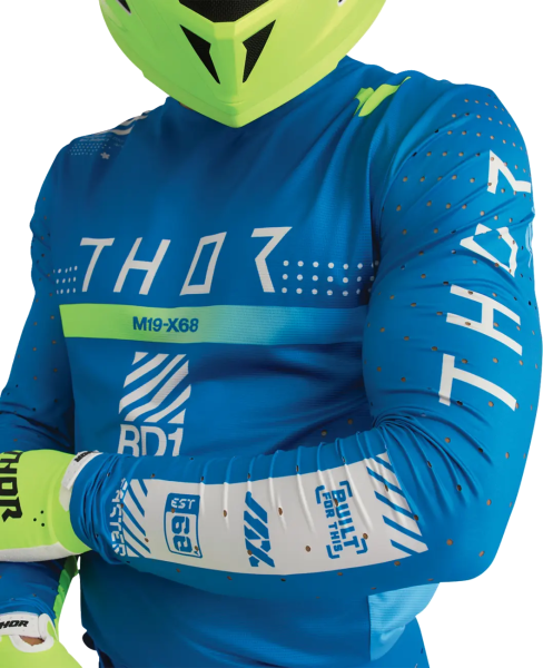 Thor Sportmode Synth Blue póló, 2XL, 9, nordicamoto.ro
