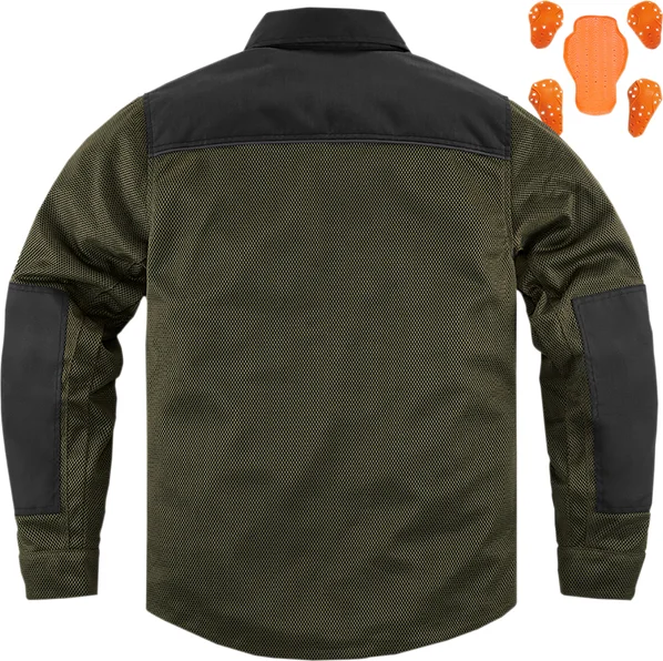 Geaca Textila Icon Upstate™ Riding Green M, 5, nordicamoto.ro