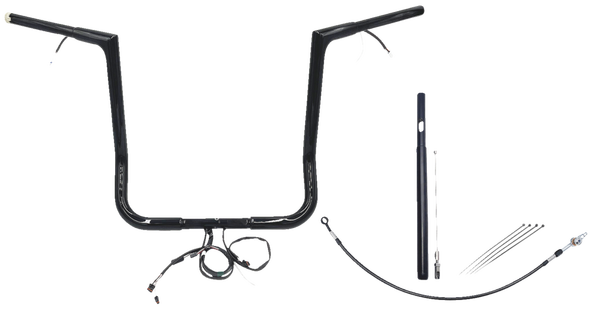 Plug & Play Ez Install 1-1/4(r) Flat Top Handlebar Kit Black, 3, nordicamoto.ro
